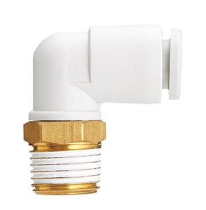 Conexión instantánea, Uso general, Conexión Tubo - Rosca macho, Codo orientable- KQ2L