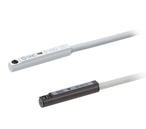 D-A90/A93/A96, Detector reed, montaje directo, Salida directa a cable, En línea
