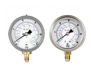 Manómetros tipo tubo de bourdon para refrigerantes MAN-T